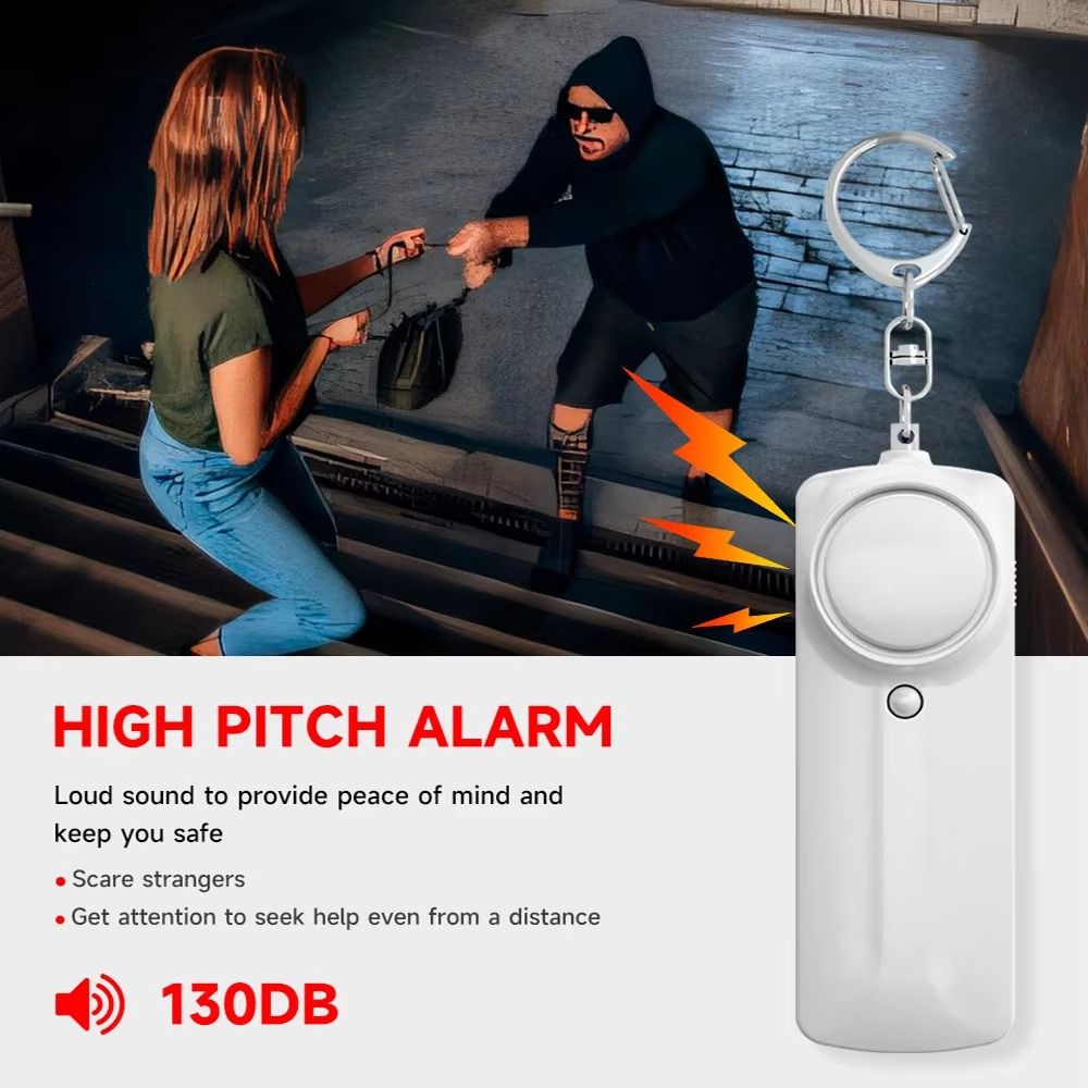 Personal Alarm Keychain - Alarm Keamanan Pribadi 130dB, Suara Keras,