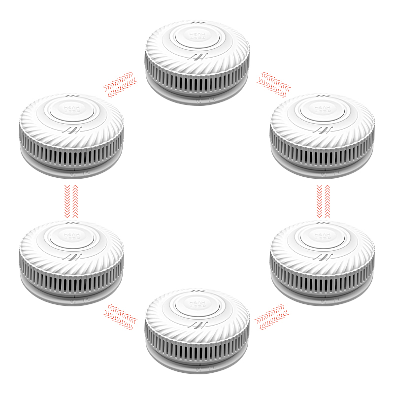 Smoke Detector Interconnected - Alarm Asap Terhubung, Detektor Asap Baterai