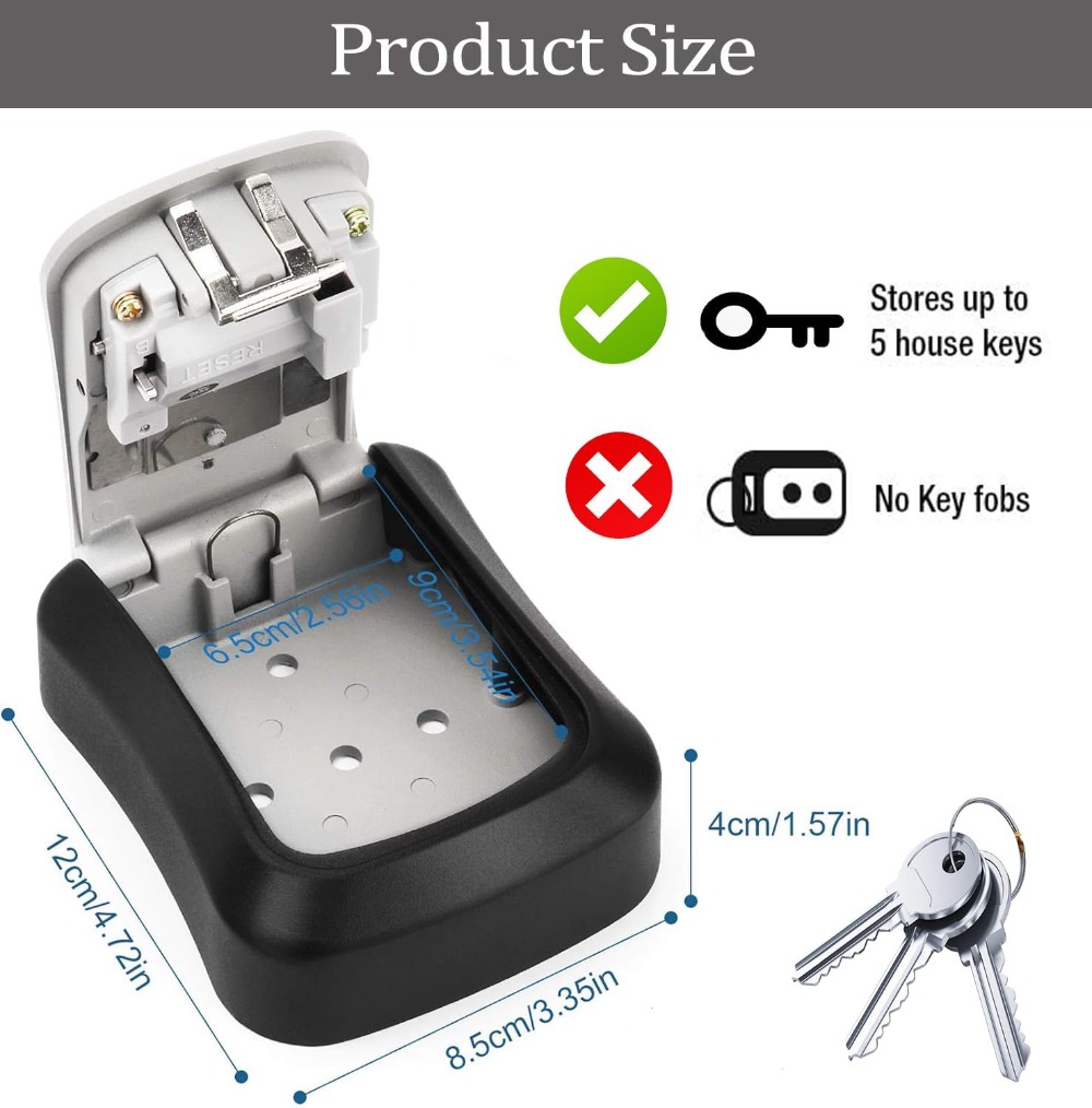 Kotak Kunci Keamanan Kotak Kun - Lockbox Key Secure ulasan dan harga