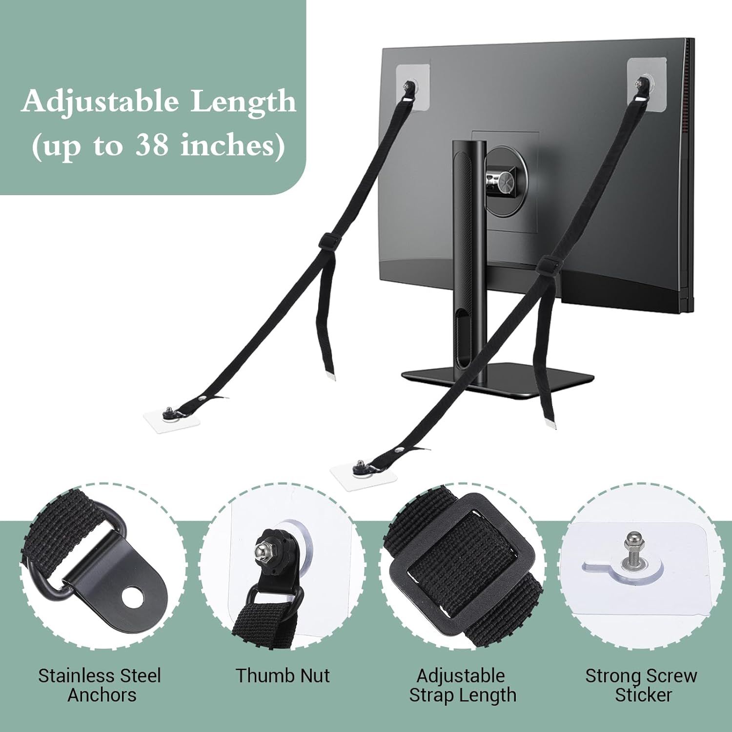 Tali Pengaman TV yang Dapat Di - Earthquake Anchor Strap ulasan dan harga