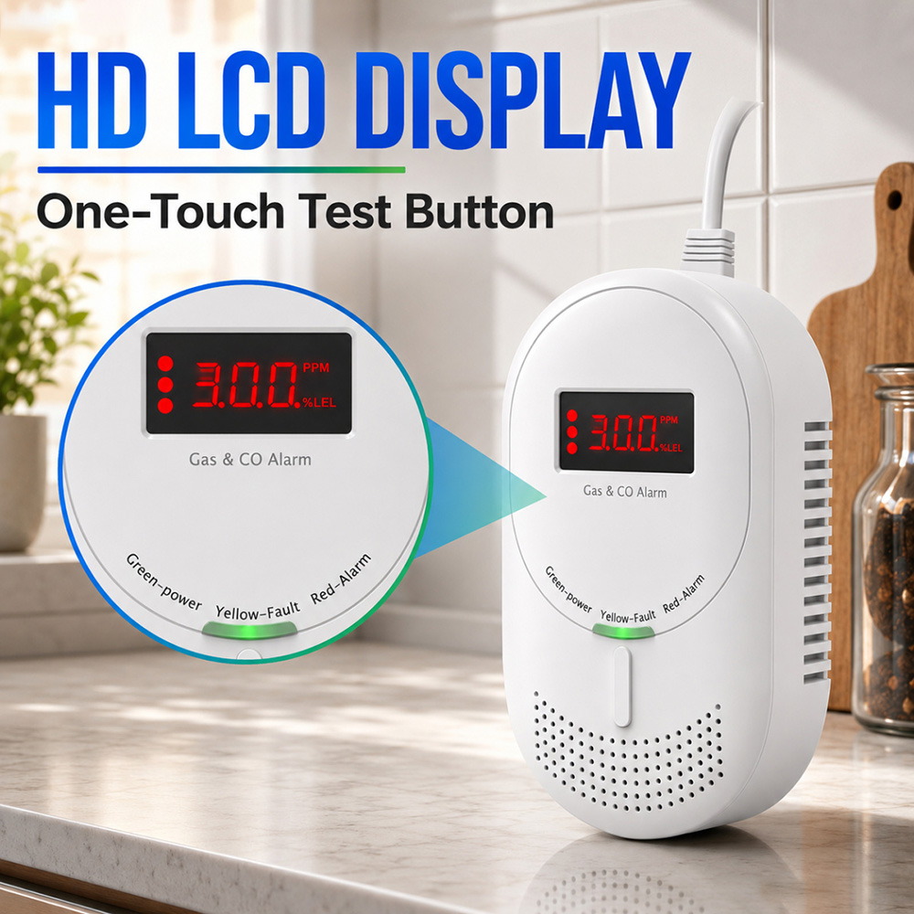 Detektor Gas CO Zigbee Tuya CC - Co Detector Plug ulasan dan harga