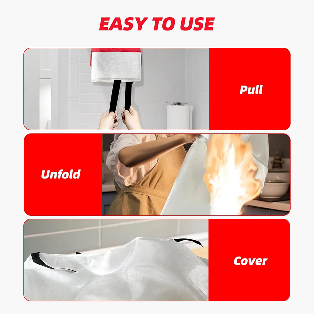 Selimut api 2 pak 2x2m/1.5*1.5 - Fire Blanket Kitchen ulasan dan harga
