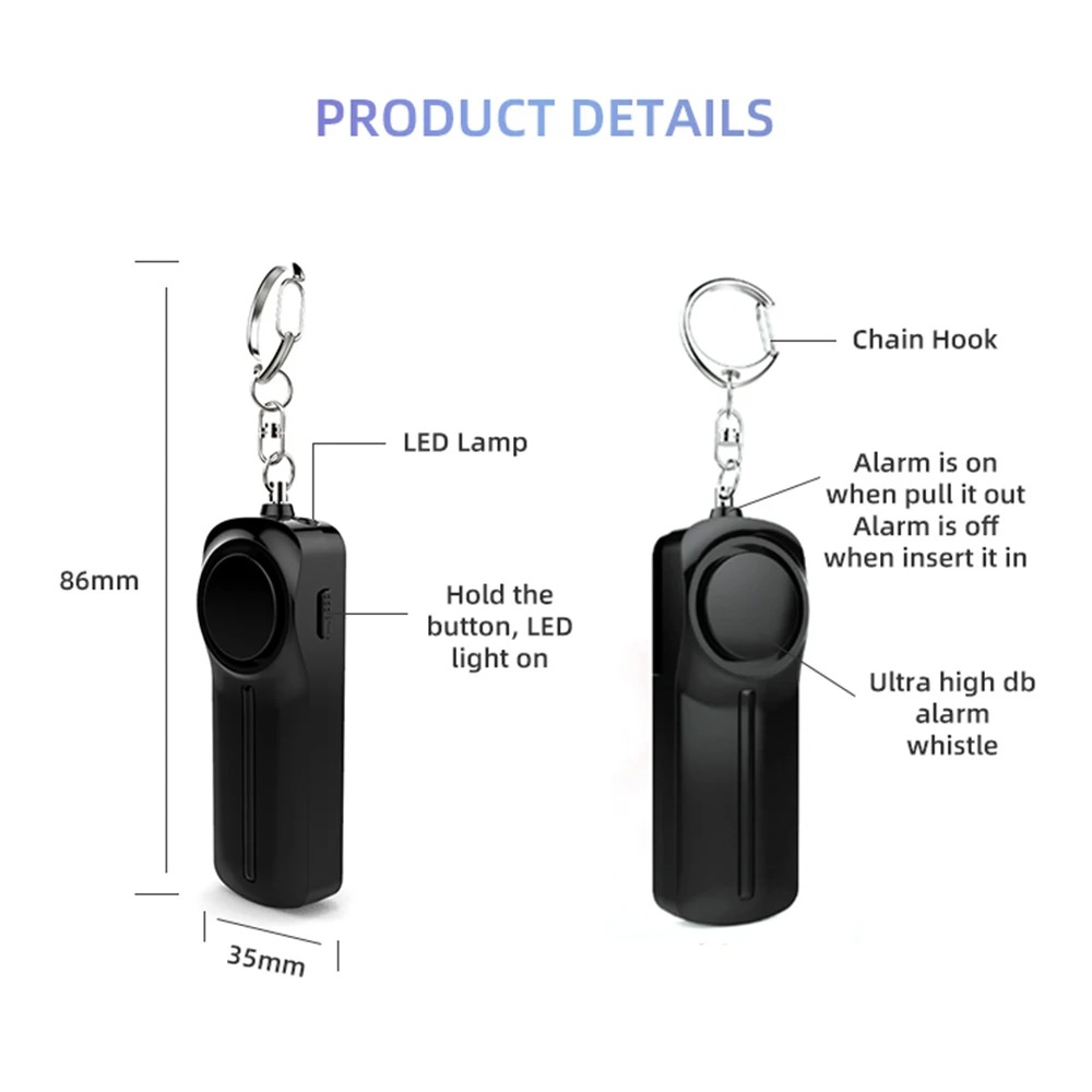 Alarm Pertahanan Diri 130dB Al - Personal Alarm Keychain ulasan dan harga