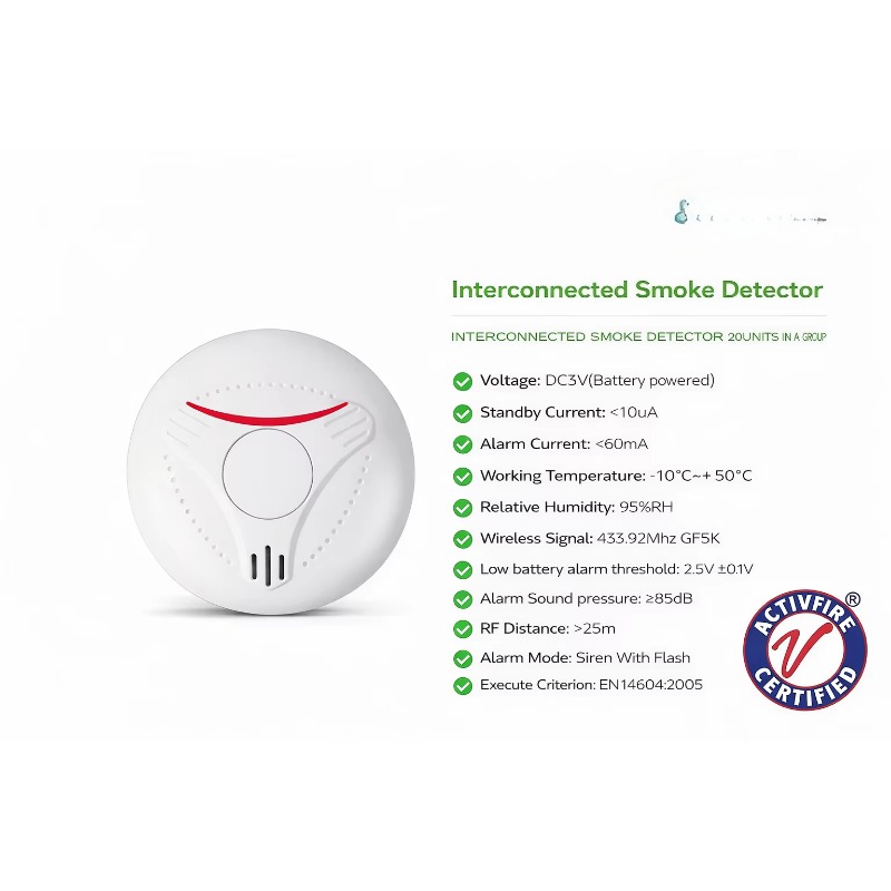 Detektor Asap Interkoneksi Nir - Smoke Detector Interconnected ulasan dan harga