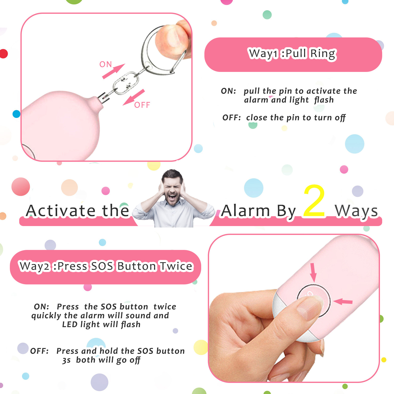 1 Buah Gantungan Kunci Alarm S - Personal Alarm Keychain ulasan dan harga