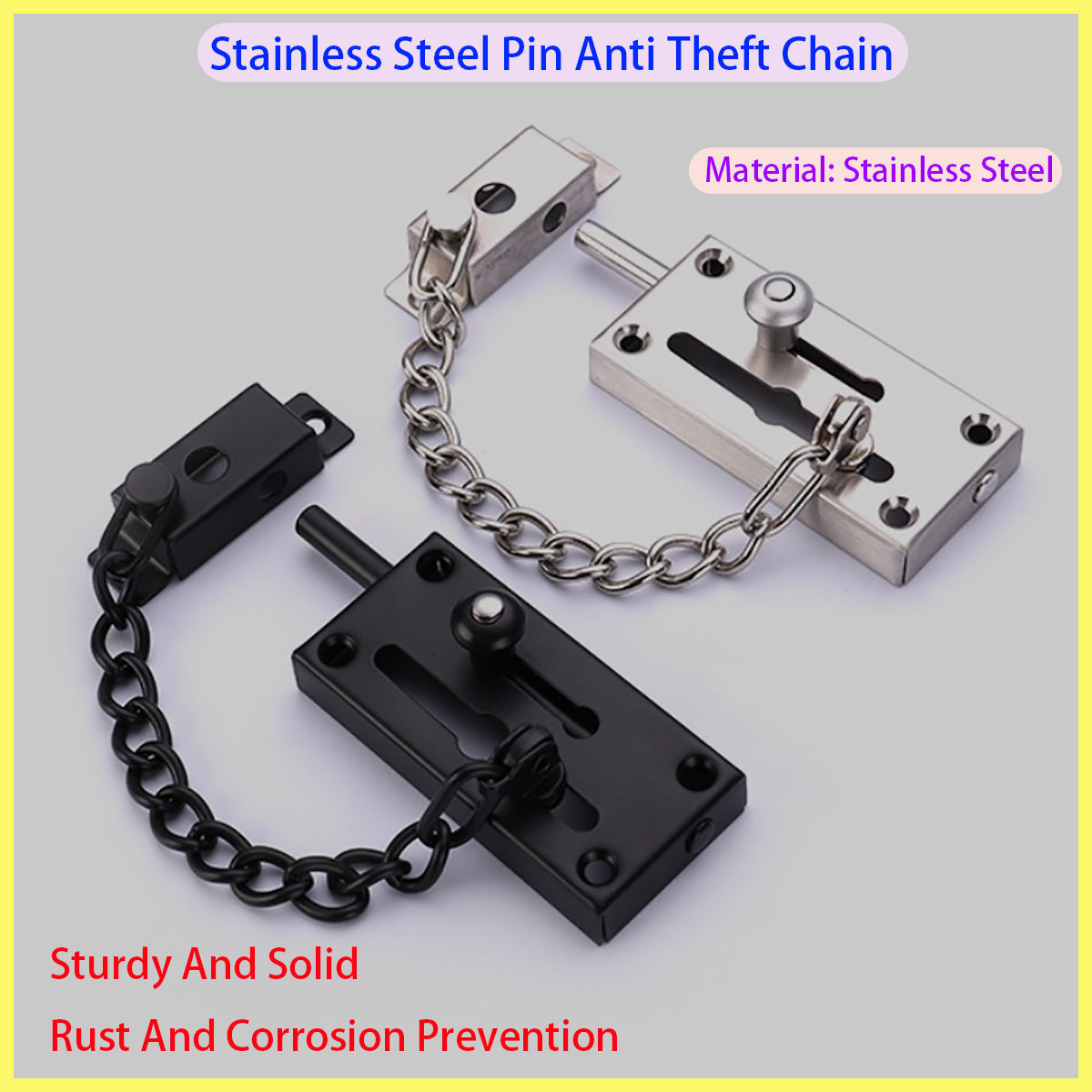 Kunci Pintu Baja Tahan Karat T - Security Chain Door ulasan dan harga
