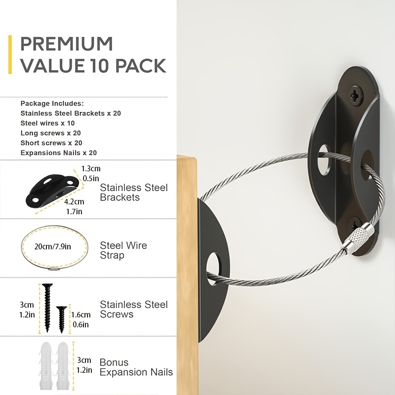 Penyangga Dinding Furnitur den - Earthquake Anchor Strap ulasan dan harga